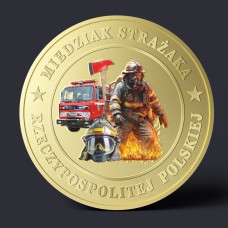 998 FLORIANÓW – MIEDZIAK STRAŻAKA – ŚW.FLORIAN - AWERS KOLOR - NOWOŚĆ 