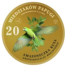 20 MIEDZIAKÓW PAPUGI - AMAZONECZKA - KUSA - AWERS + REWERS - KOLOR - 2024